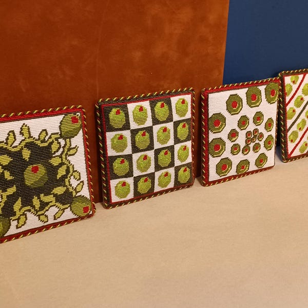 Coaster Needlepoint Finishing Service: Please message shop owner before ordering