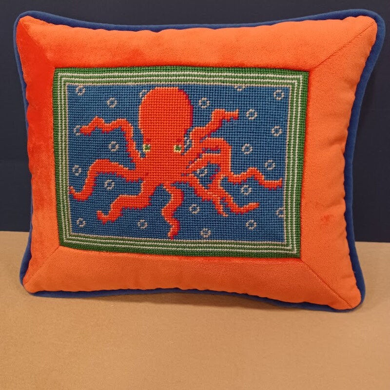 Go Find Less Needlepoint Pillow