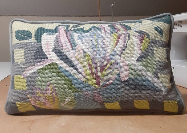 Needlepoint Pillow With Cording and Invisible Zipper Etsy