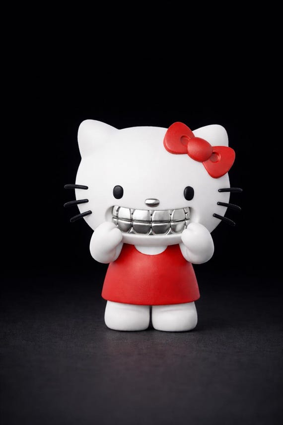 Kitty With Grillz 4”-8” | Culture Art Decor - Etsy