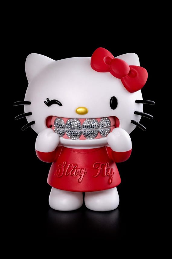 Kitty With Grillz 4”-8” | Culture Art Decor - Etsy