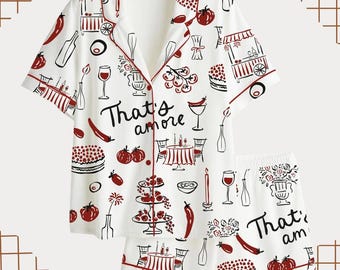 Italian Tomato Pajama Set – Bridesmaid Brunch Loungewear