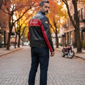 Mens Budweiser Leather Jacket - Etsy