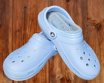 Crocs Classic Lined Clogs Light Blue