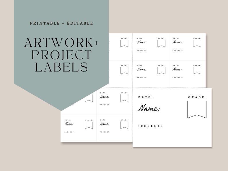 Printable & Editable School Memory Box Organization System | Covers and ...