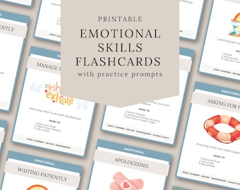 Emotional Skills Flashcards for Kids | SEL Learning Tool (PDF)