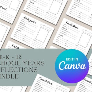 Editable Children’s Keepsake | School Years Memory Box Printable | K-12 Organizer (PDF Bundle) image 4