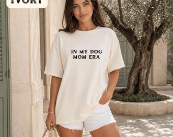 Komfortfärgad unisex-t-shirt, i min hundmamma-era-t-shirt, hundmamma-present, present till hundpappa, present till hundälskare-t-shirt, rolig hundmamma-t-shirt