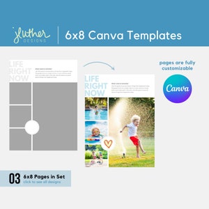 6x8 Everyday Stories | No. 4 - Fully Customizable Canva Templates for Memory Keeping