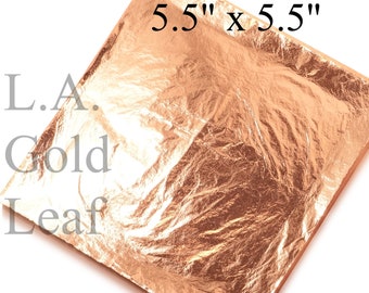 Genuine Copper (EN-500) Leaf Sheets 5 1/2" x 5 1/2"