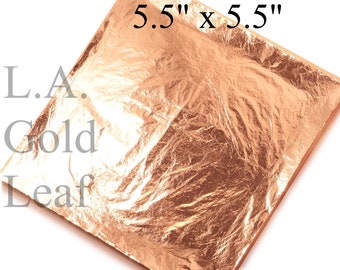 Genuine Copper (EN-100) Leaf Sheets 5 1/2"  x 5 1/2"