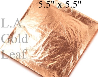 Genuine Copper (EN-200) Leaf Sheets 5 1/2" x 5 1/2"