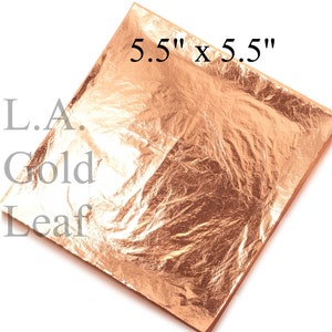 Genuine Copper (EN-100) Leaf Sheets 5 1/2"  x 5 1/2"