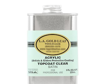 L.A. GOLD LEAF - Acrylic Topcoat Satin - 1Gallon - 1Quart - 1Pint - 1/2Pint