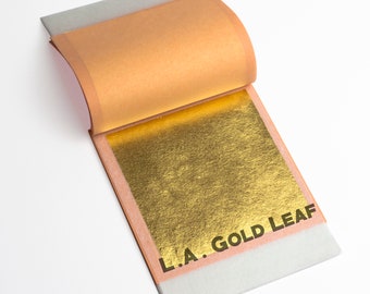 23K Genuine Gold Leaf ( 5 ~ 500 sheets)  Loose or Transfer Type ( Select your quantities )