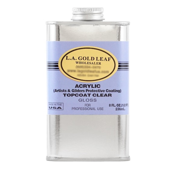 L.A. GOLD LEAF - Acrylic Topcoat Gloss - 1Gallon - 1Quart - 1Pint - 1/2Pint