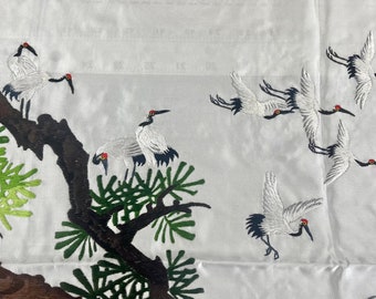 手織りシルク中国刺繍 - 100羽の鶴 (153 cm x 73 cm) #3 - Etsy 日本