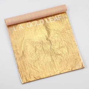 Composition Gold Leaf Sheets 50 Leaves 14 Cm X 14 Cm 5 1/2 X 5 1/2 for  Gilding Art Work 
