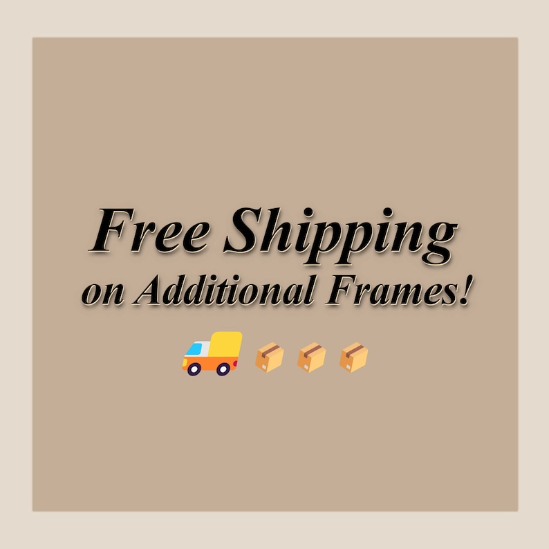May include: Free shipping on additional frames! A yellow delivery truck with three brown boxes in the back.