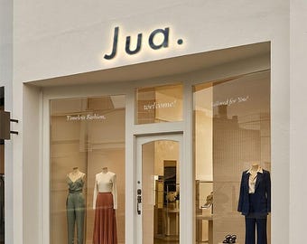 Shop Facade PSD Mockup, Clean White Storefront, Apparel Boutique Branding (Digital Download)