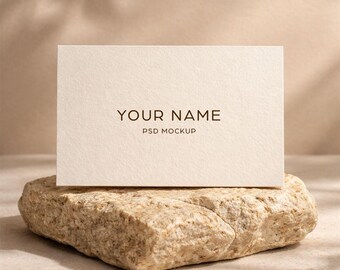 Business Card PSD Mockup | Minimal Luxury Branding Mockup | Modern Clean Presentation | Photoshop