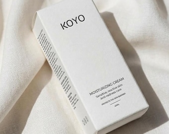Minimalist Skincare Box PSD Mockup, White Cardboard Cosmetic Packaging Template (Digital Download)