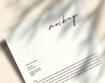 A4 Embossed Letterhead PSD Mockup: Realistic Stationery Branding PSD