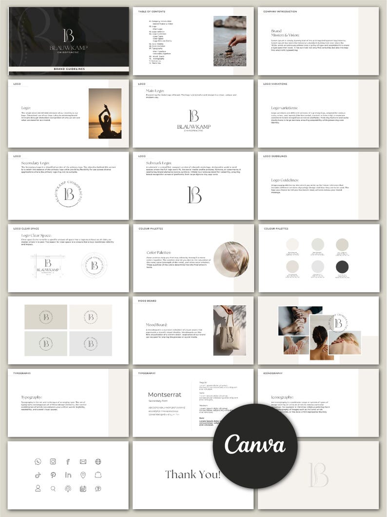 Minimal Brand Guidelines Template | Canva Editable Branding Kit - Etsy ...
