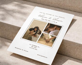 Minimalist A4 Paper PSD Mockup on Stairs, Stationery Branding Mockup, Invitation Card