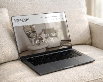 MacBook Laptop Mockup | Clean PSD Scene, Website Presentation (Digital Download)
