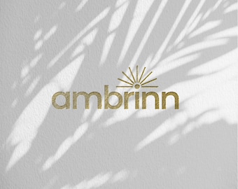Gold Foil Logo PSD Mockup, Textured Paper, Shadow Overlay (Digital Download)