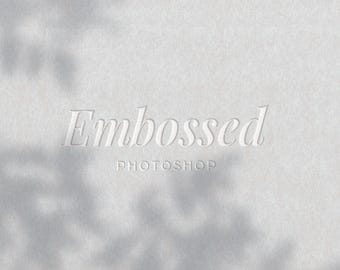 Embossed Effect Logo PSD Mockup | Luxury  Presentation | Photoshop Smart Object  | Minimal Branding Mockup