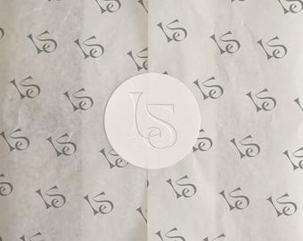 Luxury Sticker PSD Mockup, White Butter Paper, Minimalist Tissue Packaging (Digital Download)