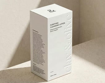 Minimal Embossed Skincare Packaging Box PSD Mockup (Luxury Cosmetic Branding Template)