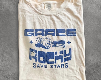 Grace Rocky Save Stars Shirt, Project Hail Mary, Rocky Alien Friendship Sci-Fi Space Graphic Tee, Book Lover Style Comfort Colors® Gift