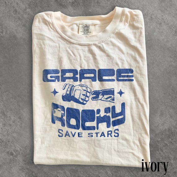 Grace Rocky Save Stars Shirt, Project Hail Mary, Rocky Alien Friendship Sci-Fi Space Graphic Tee, Book Lover Style Comfort Colors® Gift