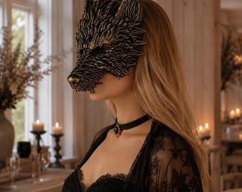 Máscara de lobo, máscara therian, máscara de animal, máscara de carnaval, máscara de Halloween, máscara de cosplay, máscara de lobo negro, máscara de Mardi Gras, máscara de fiesta