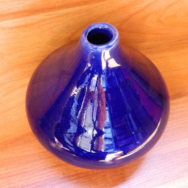 Blue Bud Vase Handmade Ceramic Pottery
