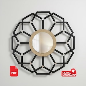 Tutorial fai da te per realizzare una parete con bastoncini di ghiacciolo / Guida PDF e video per specchi geometrici / Download immediato