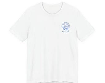 Summer Cravings Tee Seashell Pocket Graphic Short Sleeve Shirt