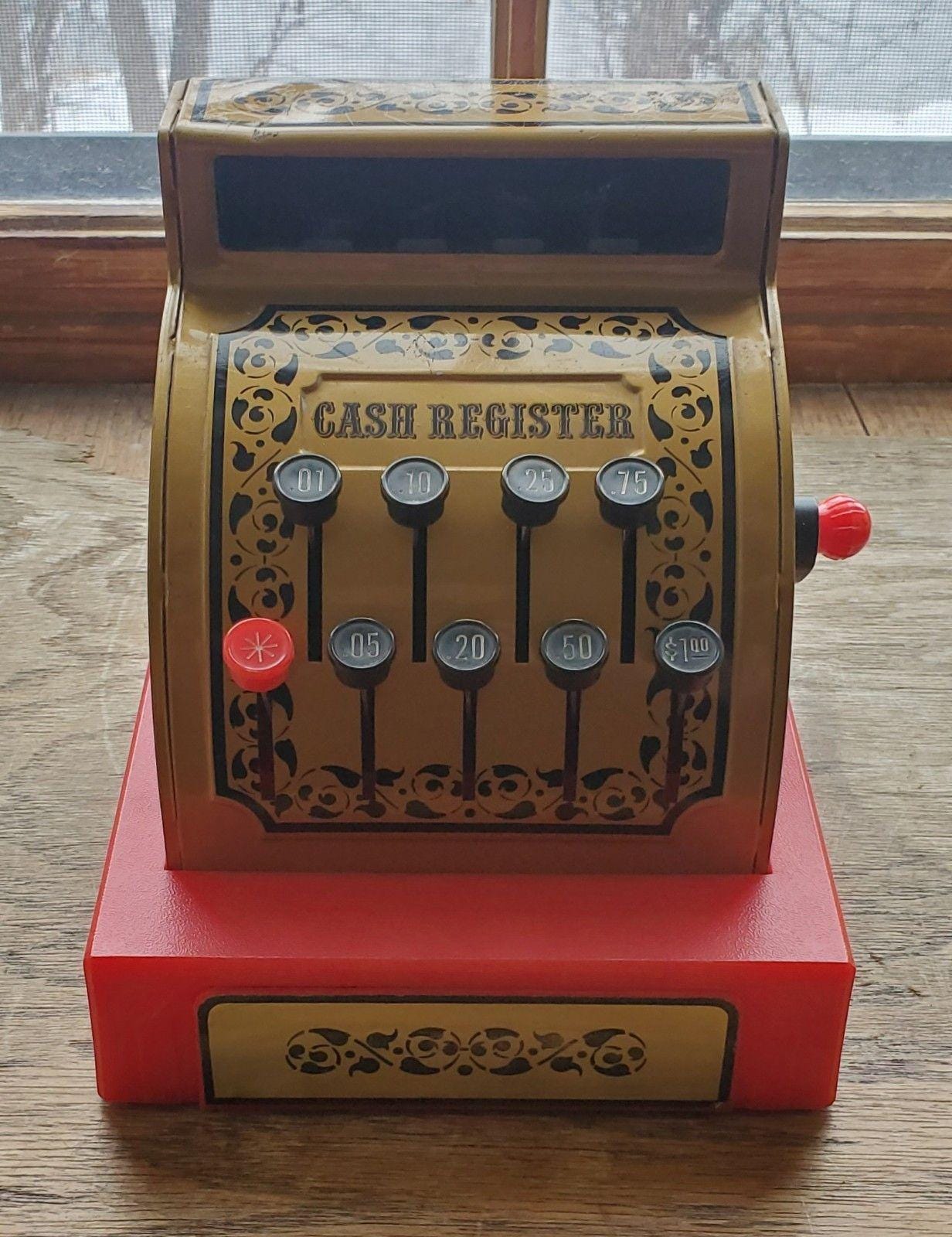 Vintage Metal Toy Cash Register - Etsy