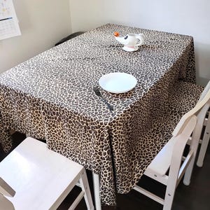 Vintage Made in England Leopard Cotton Satin Fabric, Elegant Muted Animal Print 1.8m / 2.1m
