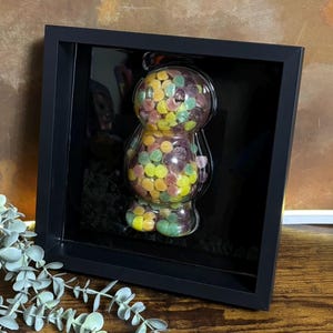 Extra Large Jelly Baby Pop Art Shadow Box Framed Sweets Quirky Gift
