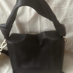 VINCE CAMUTO Soft Black Leather Crossbody shoulder or Handle Bag