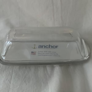 Anchor Butter Dish with cover Made in the USA