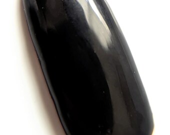 Black, Glossy, Creme, "Miss Kitty" Gel Polish, HEMA Free, 2-Step