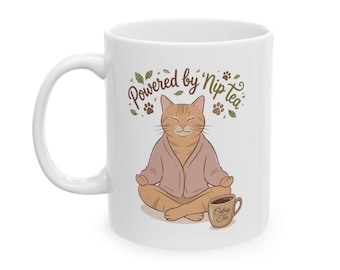 Versand erfolgt von AU | Handschuhe 'Powered by Nip Tea' Tasse | 11oz