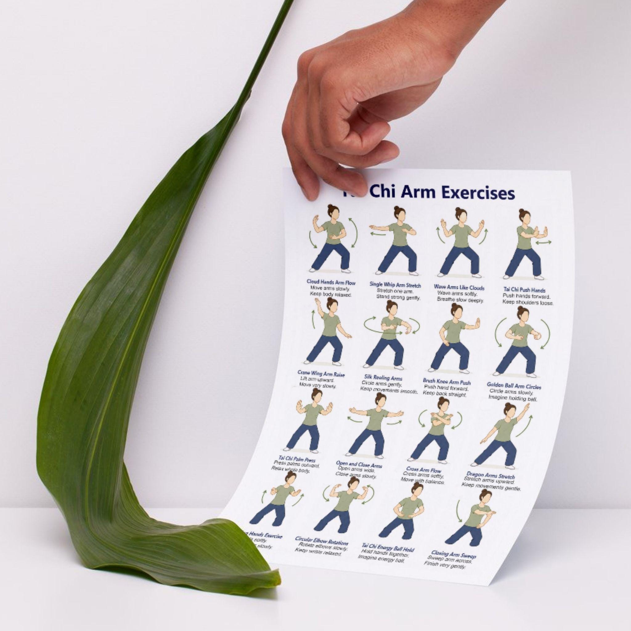 Tai Chi Arm Exercises Printable PDF | Upper Body Tai Chi Workout for ...