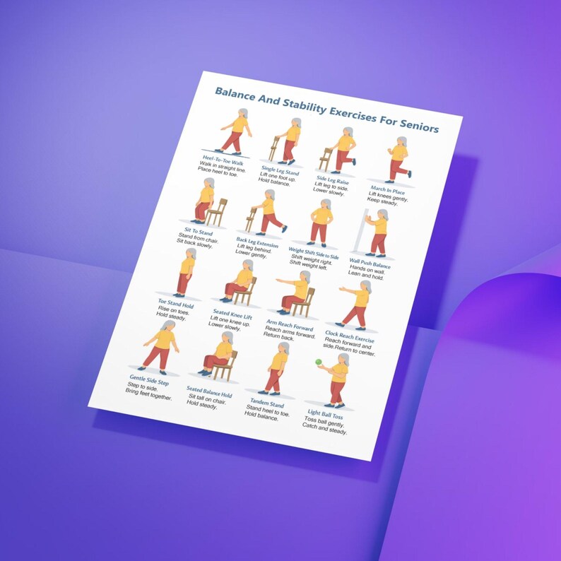 Gentle Balance & Stability Exercises for Seniors – Low Impact Workout ...
