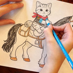 30 Page Printable Cat Coloring Book: Cozy Kitten Designs for Homeschool Quiet Time image 13